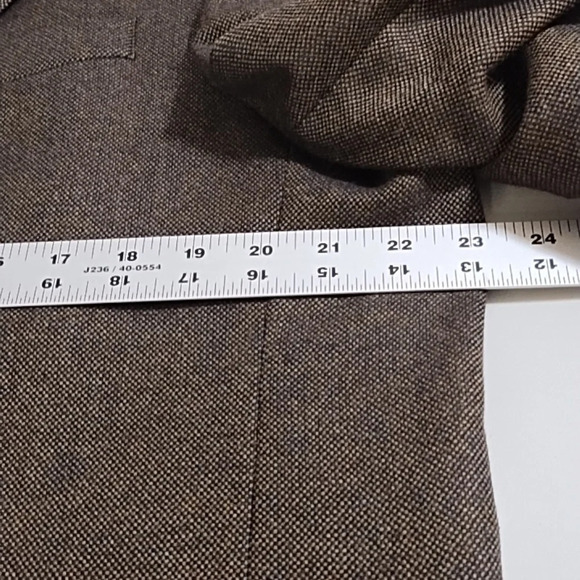 Oscar De Larenta 100% Wool Blazer suit Coat Jacket Brown & Black 46 Long - Picture 8 of 12